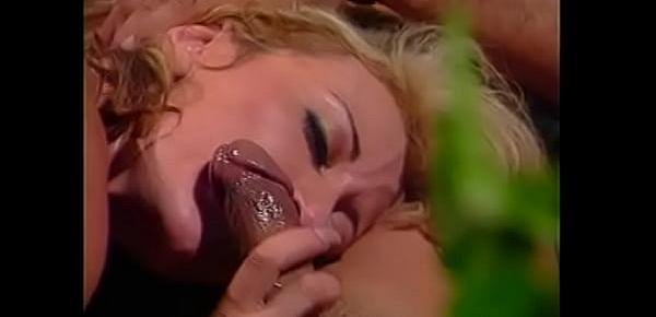  Horny blondie enjoys her wet cunt penetrated hard by a huge pole